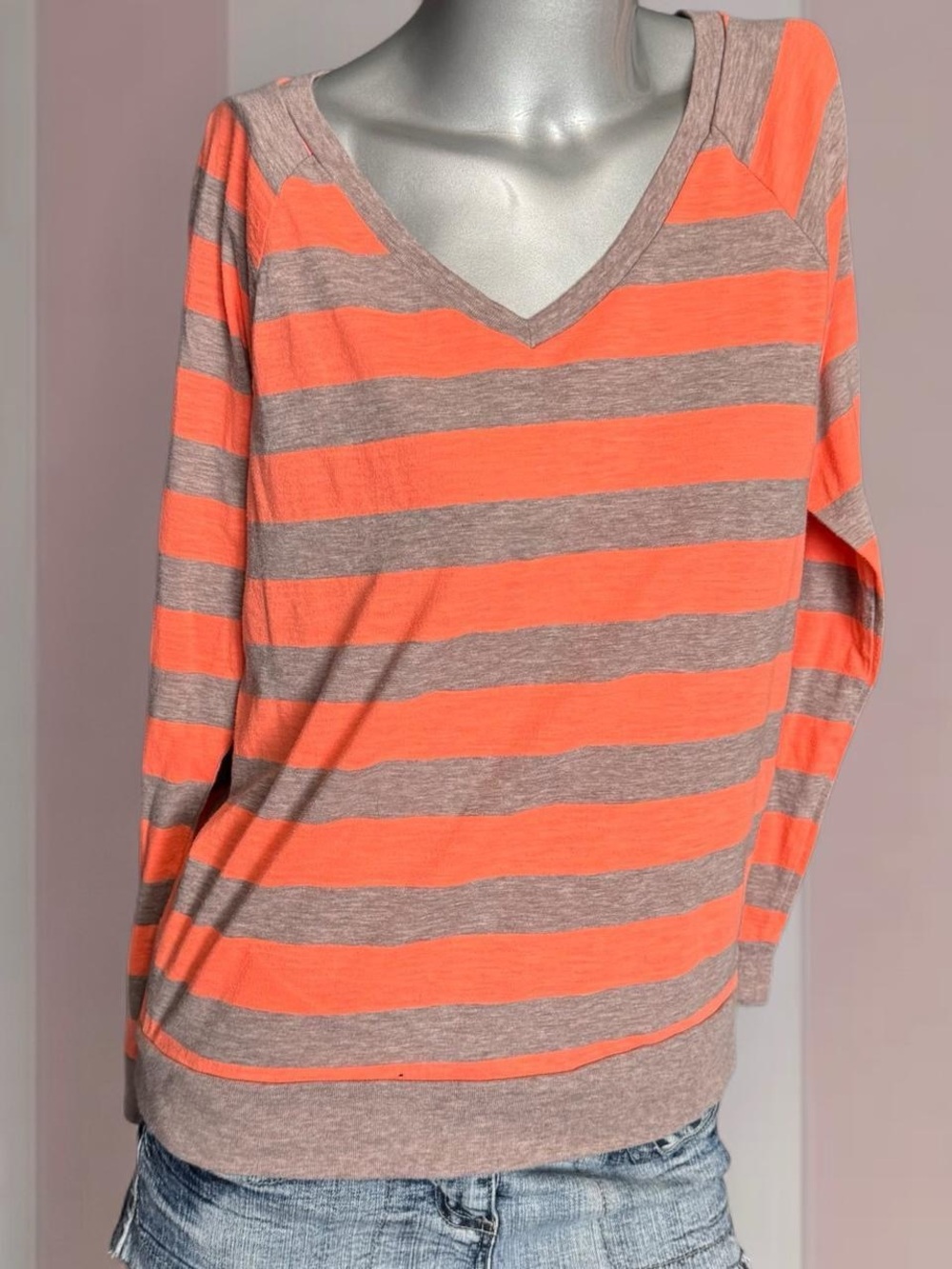 PINK Victoria’s Secret Y2K orange/brown striped crop top